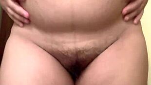 adorable pregnant arab wife plays with cam, looking cute and horny