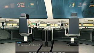 Intriguing scene on the captain's deck from Tales from the Unending Void. Passionate moments unfold.