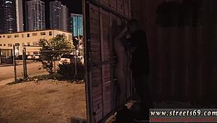 Brunette teen endures rough outdoor double penetration