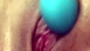 Pussy Dripping Onto Vibrator Toy