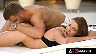 Sexy babe Alexis Crystal gets her ass banged hard.