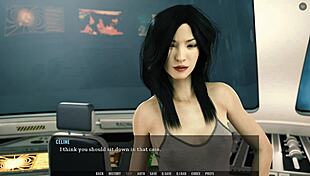 Intriguing scene on the captain's deck from Tales from the Unending Void. Passionate moments unfold.