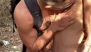 Orgy breaks loose with the famous ones outdoors on engenheiro goulart trail with several well-endowed young guys