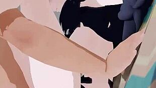 Kazusa beast in 3d cartoon hentai action!