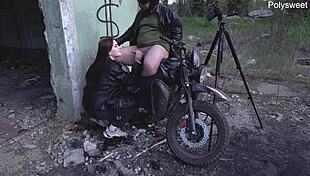 Russian blowjob at an abandoned construction site