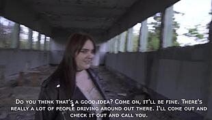 Russian blowjob at an abandoned construction site