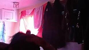 Sucking a deep load from canadian slut's blowjob