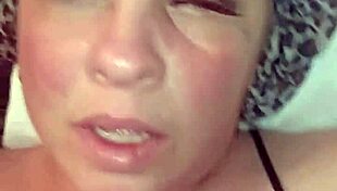 this chubby pawg slut is getting railed by bbc in doggystyle, bent over with monster cock 😍