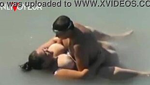 beach voyeur catches bbw mermaid with huge tits in the sea