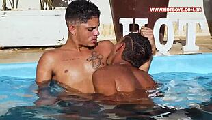 Pool Party Threesome Fuck