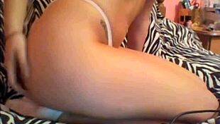 Sexy college coed teases with POV striptease, ripping clothes on cam.