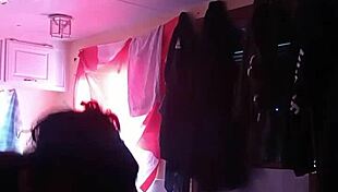 Sucking a deep load from canadian slut's blowjob