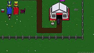 at the spunkstock festival, a babe in silver hair anime cosplay gets fucked by a monster in this hentai game part 4