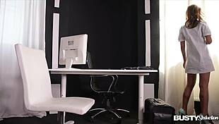 Stella, The Hottest Nurse, Masturbates So Seductively!