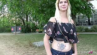 German Scout Fucks Young Student Lara for Cash