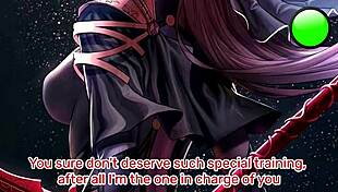 In this hentai, Scathach trains your stamina with femdom edging in POV.