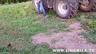 Watch this shy young German girl give an outdoor blowjob and swallow cum!