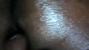 Rubbing Body Oil On A Black Milf