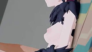 Kazusa bestia en acción hentai 3D cartoon!