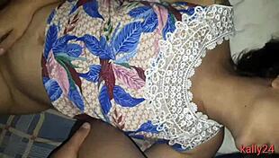 I watch my wife Kally get cummed by two guys in gangbang