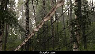 Boyfun Outdoor BJ Leads To Indoor Twink Bareback Anal Riding Sex