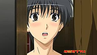 Suggestive Scene of Step Siblings Caught in Hentai Action