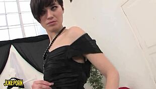 Young brunette fucks ass hard!