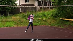 Boyfun Outdoor BJ Leads To Indoor Twink Bareback Anal Riding Sex