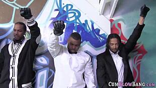 slender teen handles multiple bbcs in wild blowbang