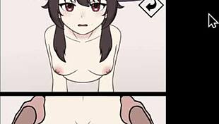 Girls sticking together with one on the wall in 3d anime porn 😏