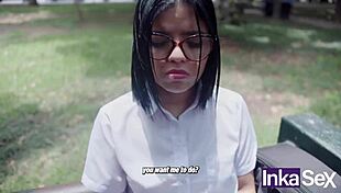 Shy 18-Year-Old Schoolgirl Skips Class for Huge Cock Stranger!