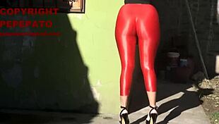 Is this argentinian milf in leggings showing cameltoe?