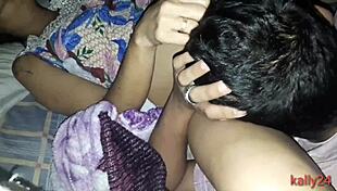 I watch my wife Kally get cummed by two guys in gangbang