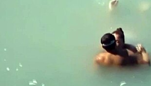 beach voyeur catches bbw mermaid with huge tits in the sea