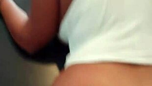 Beautiful amateur with natural big boobs gets rough in the living room