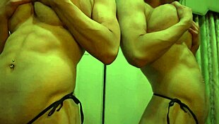 jacked sergeant kylee nash is humiliating a weak private in the army barracks