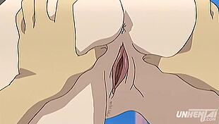 Hentai booty student at college outdoor scene