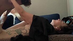 i fucked my neighbor's ass hard, filling all holes with cum