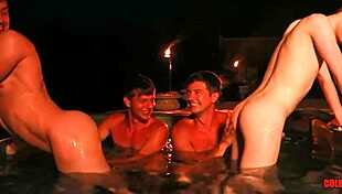 Bareback Orgy in Hot Tub with Finn, Ethan, Colby, Mickey