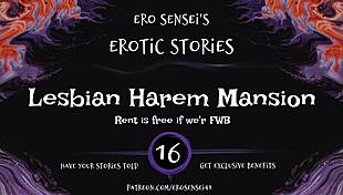 lesbian harem mansion brings erotic orgasms in this audio for women