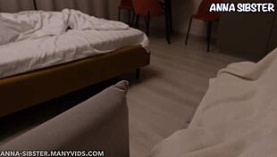 Beautiful skinny teen babe experiences close-up cum in anime hentai hotel POV