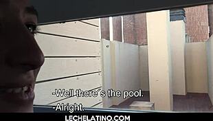 Hunky latin males daring bareback reality sex for cash 😏