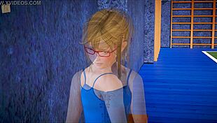 Blonde family game with small tits dynamics