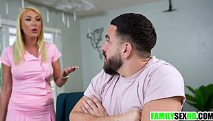 Wow, Step Son Fucks Golddigger Mom And Sister!