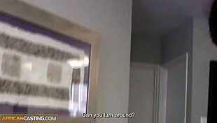 Gorgeous ebony princess drowns in white dick, feeling intense pleasure as her tight black pussy gets railed hard in casting.