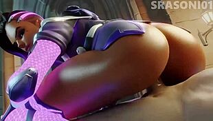 Overwatch Sombra in brand new bitch hentai clip