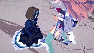 garie taman and maria cadenzavna eve and micha jawkan intense futanari sex - symphogear hentai