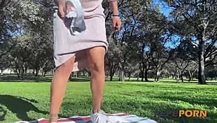 Outdoor fun before deep drilling with valeria!