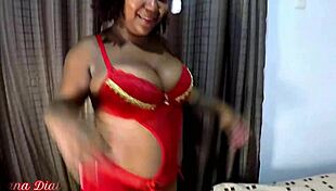 Slut's Big Ass Gets Christmas Orgasm From Interracial Blowjob.