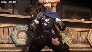 Cute Blonde Demon in Skyrim Craves Monster Fucking